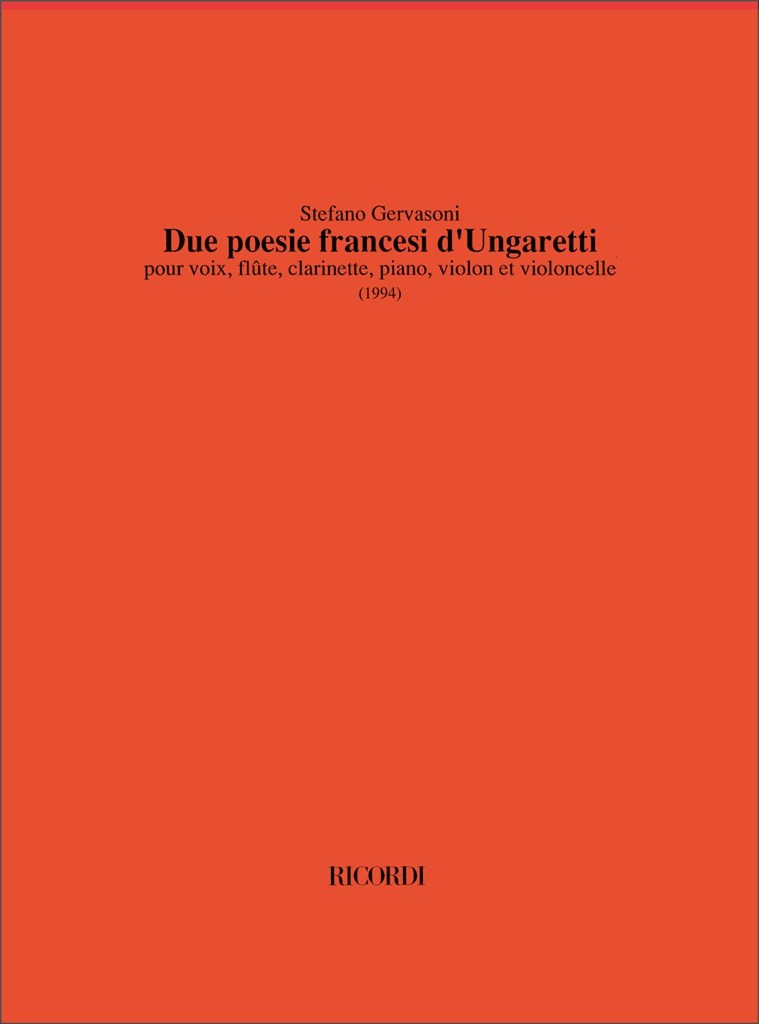 Due Poesie Francesi Di Ungaretti